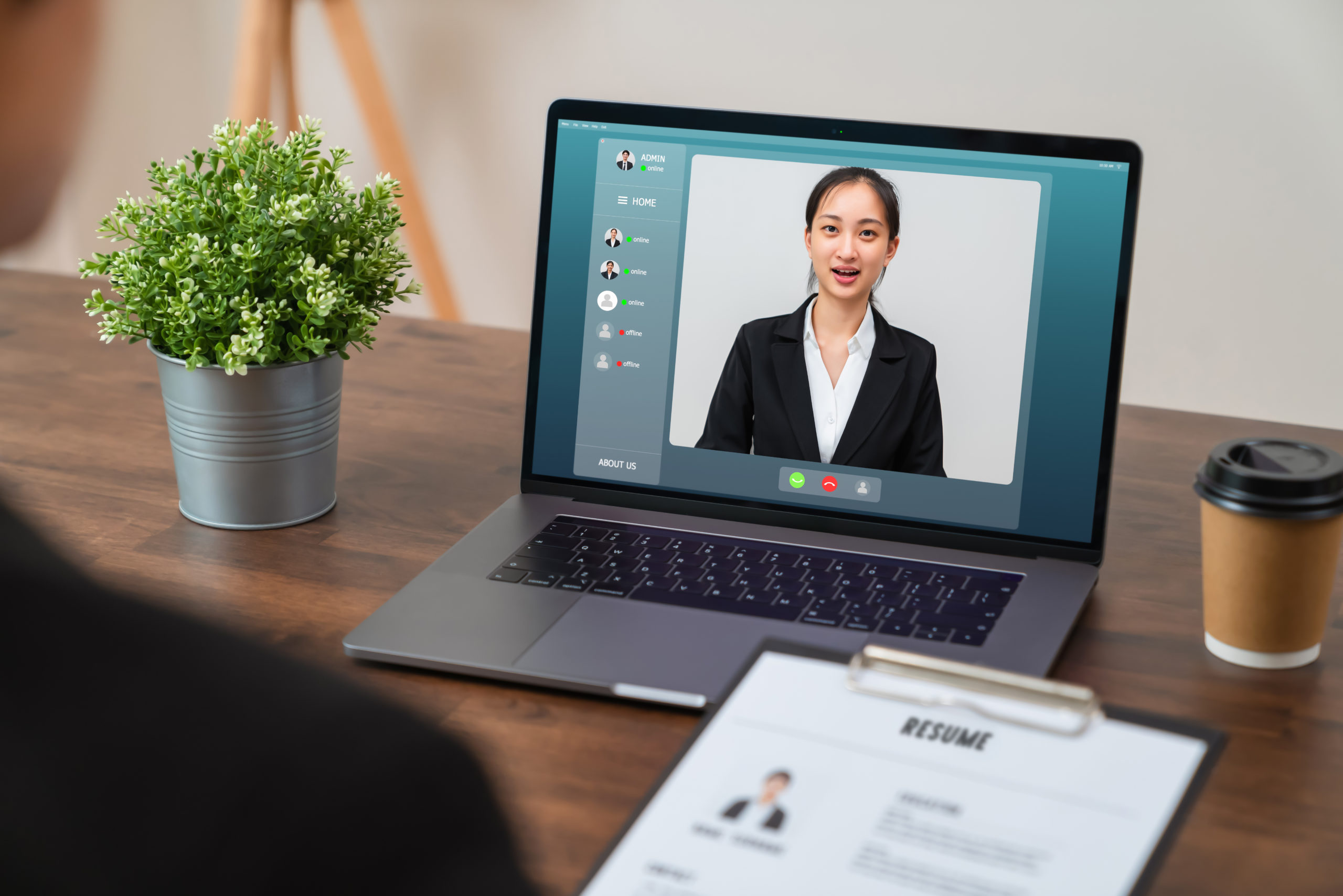 Bewerbungsgespräch per Video-Call